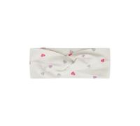 Sterntaler Stirnband Glitzer - Elastisches Jersey-Stirnband Bedruckt mit Glitzerherzen, weich und bequem - Weiß, Größe 45