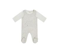 Sterntaler Strampler Set Flocke - 2-teilig - Baby Strampler mit Schaf-Stickerei und Langarmbody - Melange Jersey - bequemer Zweiteiler ab Geburt - Unisex - Farbsprenkel - Ecru - Größe 68