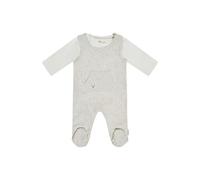 Sterntaler Strampler Set Flocke - 2-teilig - Baby Strampler mit Schaf-Stickerei und Langarmbody - Melange Jersey - bequemer Zweiteiler ab Geburt - Unisex - Farbsprenkel - Ecru - Größe 50