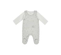 Sterntaler Strampler Set Lucky - 2-teilig - Baby Strampler aus Jersey mit Hund Lucky Stickerei und Langarmbody - bequemer Jungen Zweiteiler ab Geburt - Druckknöpfe im Schritt - hellgrau - Größe 62