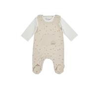 Sterntaler Strampler Set Lucky - 2-teilig - Baby Strampler aus Jersey mit Hund Lucky Stickerei und Langarmbody - bequemer Jungen Zweiteiler ab Geburt - Druckknöpfe im Schritt - Natur - Größe 68