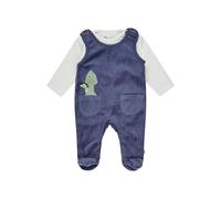 Sterntaler Strampler Set Rexi - Baby Strampler aus Nicki mit Dino Rexi Applikation - Langarm Shirt Jersey - Drucknöpfe im Schritt - bequemer Jungen Zweiteiler ab Geburt - blau, Größe 62