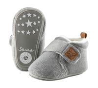 Sterntaler Babykrabbelschuh Strick Unisex - Baby Schuhe in Strickoptik - Krabbelschuhe Baby aus langlebigem Material, mittelgrau, 16