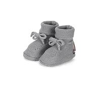 Sterntaler Baby-Mädchen Schleife Strick-Schuh, Silber Mel, 14 EU