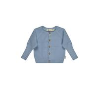 Sterntaler Strickjacke Struktur - Baby- und Kinder Strickjacke aus Baumwolle, Knopfleiste mit Kokosnussknöpfen, Mitwachsbündchen, Rundhals, Langarm, Hellblau, Größe 62
