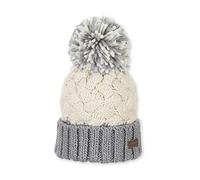 Sterntaler Strickmütze für Mädchen mit Umschlag und Grobstrickmuster, Gefüttert, Alter: 18-24 Monate, Größe: 51, Beige/Grau