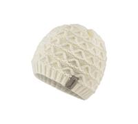 Sterntaler Strickmütze mit Regenbogen Muster - Mädchen Beanie einfarbig, gefüttert mit weichem Baumwollfleece - Baby Wintermütze mit Strickmuster - Ecru, 39