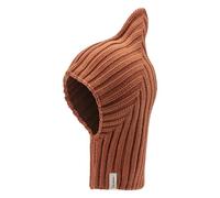 Sterntaler Strickmütze mit Rippstrickmuster diagonal - Unisex Schalmütze mit Zipfel - Warme Schlupfmütze - Winter Kindermütze - lehmbraun, 53