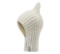 Sterntaler Strickmütze mit Rippstrickmuster diagonal - Unisex Schalmütze mit Zipfel - Warme Schlupfmütze - Winter Babymütze - Ecru, 47