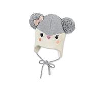 Sterntaler Baby-Mädchen Strickmütze Vogel Mütze, Silber Mel, 41