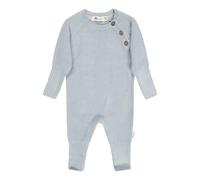 Sterntaler Strickoverall aus Baumwolle - strukturierter Unisex-Overall mit Kokosnussknöpfen - verdeckte Knopfleiste im Schritt - mitwachsend durch umschlagbare Bündchen - silber, Größe 68