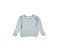 Sterntaler Strickpullover - Unisex - Baby und Kinder - Strukturstrick aus Baumwollgarn mit Kokosnussknöpfen und Mitwachsbündchen - Silber, Größe 62