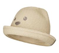 Sterntaler Strohhut Bär - Sommer Hut mit Bärengesicht und Ripsband - UV-Schutz 50+ Sonnenhut - Baby und Kinder Sommer Kopfbedeckung - Sand, Größe 55