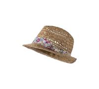 Sterntaler Strohhut Blumen für Mädchen - Kinderhut mit UV -Schutz 50+ und Blumendruck - Sonnenhut Kinder schützt den Kopf an heißen Tagen vor der Sonne - beige, 47