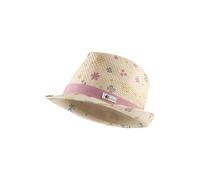 Sterntaler Strohhut Blumen - Sommer Hut mit Allover Blumen Print - UV-Schutz 50+ Sonnenhut - Mädchen Hut - Baby und Kinder Sommer Kopfbedeckung - Sand,Größe 55