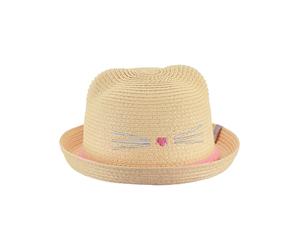 Sterntaler Strohhut "Katze" in Beige - Größe 45 cm | Baby Caps Huete