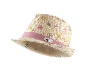 Sterntaler Strohhut mit UV-Schutz Blumen 47 natur/bunt