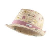 Sterntaler Strohhut Blumen - Sommer Hut mit Allover Blumen Print - UV-Schutz 50+ Sonnenhut - Mädchen Hut - Baby und Kinder Sommer Kopfbedeckung - Sand,Größe 55