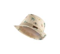 Sterntaler Strohhut Safari - klassischer Sonnenhut mit Allover Safari Print - UV-Schutz 50+ Sommerhut - Jungen Strandkappe - Baby und Kinder Kopfbedeckung - Sand, Größe 53