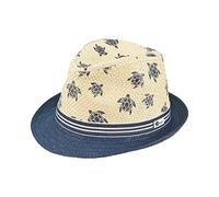Sterntaler Strohhut SCHILDKRÖTEN in beige/dunkelblau, Gr. 49, junge
