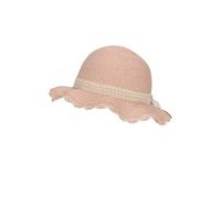 Sterntaler Strohhut Spitze - Modischer Hut mit Wellenkrempe und Spitzenband - Mädchen Sonnenhut - UV-Schutz 50+ Mütze - Baby und Kinder Kopfbedeckung - Strandkappe- zartrosa, Größe 55
