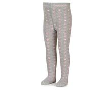 Sterntaler Baby- und Kinder Strumpfhose Mädchen, Motiv Herzen- mit elastischem Komfortbund - weiches Baumwollmaterial, hautsympathisch und atmungsaktiv - hellgrau melange, Größe 63