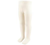 Sterntaler Strumpfhose Struktur - Baby- und Kinderstrumpfhose aus merzerisierter Baumwolle, uni mit Strukturmuster, besonders weich und dünn, Ecru, Größe 128