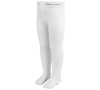 Sterntaler Strumpfhose Struktur - Baby- und Kinderstrumpfhose aus merzerisierter Baumwolle, uni mit Strukturmuster, besonders weich und dünn, Weiß, Größe 74