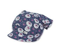 Sterntaler - Tuchmütze Kopftuch mit Schild Blumen Alloverprint, marine - 1451835, Größe 47