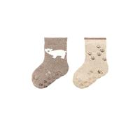 Sterntaler Unisex ABS Krabbelsocken DP Eisbär, braun Melange, 16