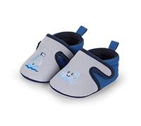 Sterntaler Unisex-Baby-Krabbelschuhe, Rutschfeste Sohle, Klettverschluss, Krabben-Motiv, Farbe: Rauchgrau, Größe: 15/16