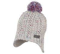 Sterntaler Unisex Kinder Mütze Baby Inkastrickmütze mit Bommel, beige, 49