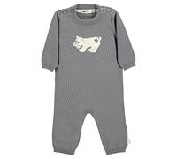 Sterntaler Unisex Kinder Overall Baby Strickoverall Eisbär Elia, Rauchgrau, 62