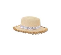 Sterntaler Unisex Kinder Strohhut Fransen Kinderhut, Sand, 53 EU