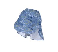 Sterntaler Unisex Kinder Unisex Badeschirmmütze mit Nackenschutz Kinder Schirmmütze Nackenschutz Dino UV-Schutz 50+ blau, 45