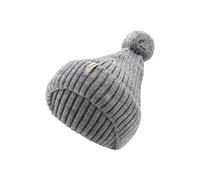 Sterntaler - Kid's Strickmütze Melange Bommel - Mütze, Gr. S-M 47 cm, grau (SilberMelange)