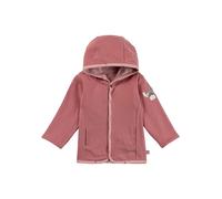 Sterntaler Baby Wendejacke Blümchen Mädchen - Babyjacke mit Emmi Applikation auf dem Ärmel aus Baumwolljersey mit Druckknöpfen + Kapuze - perlrosa, 86