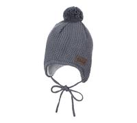 Sterntaler Winter-Strickmütze Bommel 45 grau
