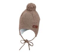 Sterntaler Winter-Strickmütze Bommel 49 braun