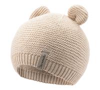 Sterntaler Winter-Strickmütze mit Ohren 45 natur