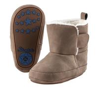 Sterntaler Babyschuh aus Kunstleder mit Klettverschluss und rutschfester Sohle, Unisex - gefüttert mit Teddyflausch und aus langlebigem Material, braun, 20