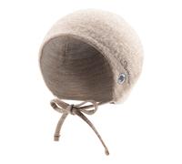 Sterntaler Mütze aus Wolle (Merino) - Unisex Beanie mit Ohrenklappen und Bindeband - Erstlingsmütze, gefüttert mit Woll-Jersey (Merino) - Winter Babymütze - Sand, 43