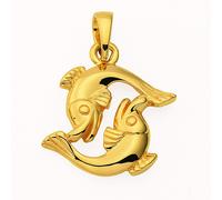 Sternzeichenanhänger ADELIA´S "Sternzeichen Anhänger Fische 585 Gold ( 14K )", gold, Schmuckanhänger, Damen, Fische, Gold, Goldanhänger Fische (17063958-0) gold