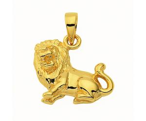 Sternzeichenanhänger ADELIA´S "Sternzeichen Anhänger Löwe 585 Gold ( 14K )", gold, Schmuckanhänger, Damen, Löwe, Gold, Goldanhänger Löwe (60438913-0) gold