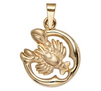 Sternzeichenanhänger JOBO "Anhänger Sternzeichen", gelbgold 375, Schmuckanhänger, Damen, Krebs, Gelbgold 375, 375 Gold rund 14 mm (50269149-0) gelbgold 375