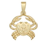 Sternzeichenanhänger JOBO "Anhänger Sternzeichen", goldfarben, Schmuckanhänger, Damen, Krebs, Silber 925 (Sterlingsilber), 925 Silber vergoldet matt (86272522-0) goldfarben