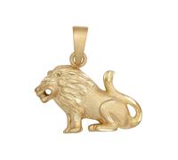 Sternzeichenanhänger JOBO "Anhänger Sternzeichen", goldfarben, Schmuckanhänger, Damen, Löwe, Silber 925 (Sterlingsilber), 925 Silber vergoldet matt (43607165-0) goldfarben