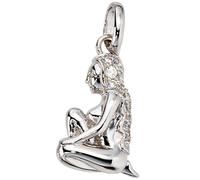 Sternzeichenanhänger JOBO "Anhänger Sternzeichen", silber 925, Schmuckanhänger, Damen, Jungfrau, Silber 925 (Sterlingsilber), 925 Silber rhodiniert mit Zirkonia (22250869-0) silber 925
