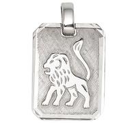 Sternzeichenanhänger JOBO "Anhänger Sternzeichen", silber 925, Schmuckanhänger, Damen, Löwe, Silber 925 (Sterlingsilber), 925 Silber rhodiniert achteckig (68766023-0) silber 925