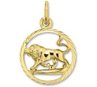 Sternzeichenanhänger ONE ELEMENT "Sternzeichen Anhänger aus 333 Gelbgold", gold, Schmuckanhänger, Damen, Löwe, Steinbock, Gelbgold 333 Gold, Gelbgold 333, Gold, das perfekte Geburtstagsgeschenk für Fr